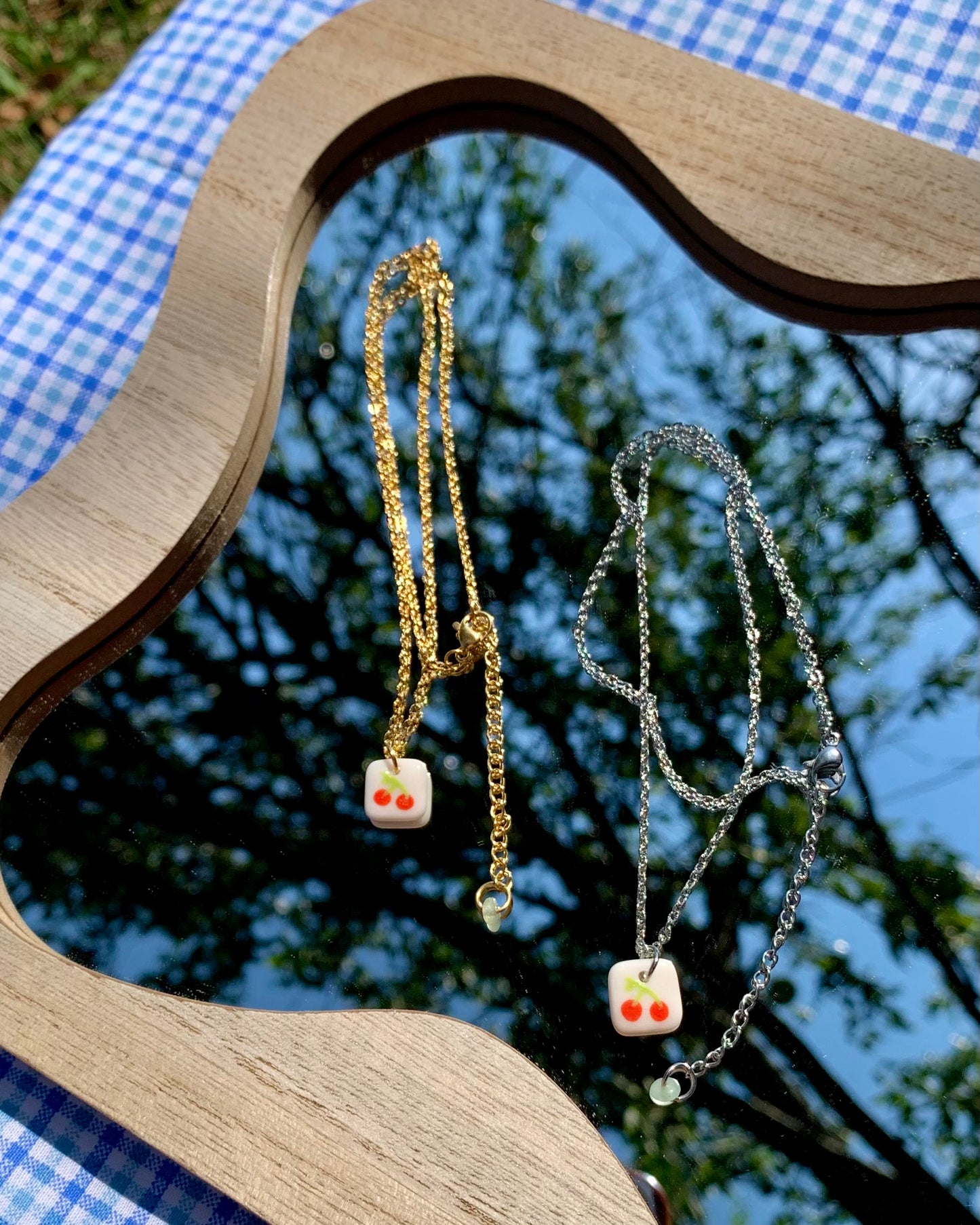 cherry charm necklace