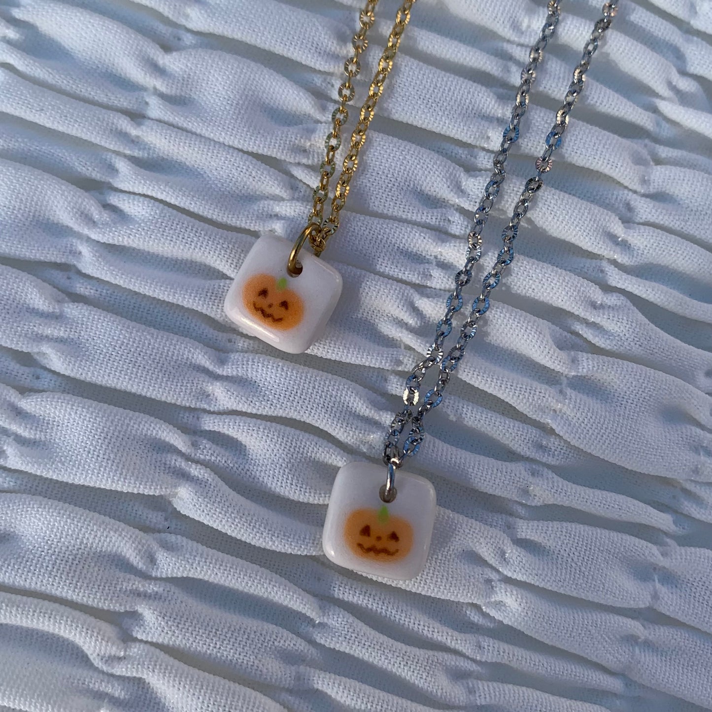 pumpkin charm necklace