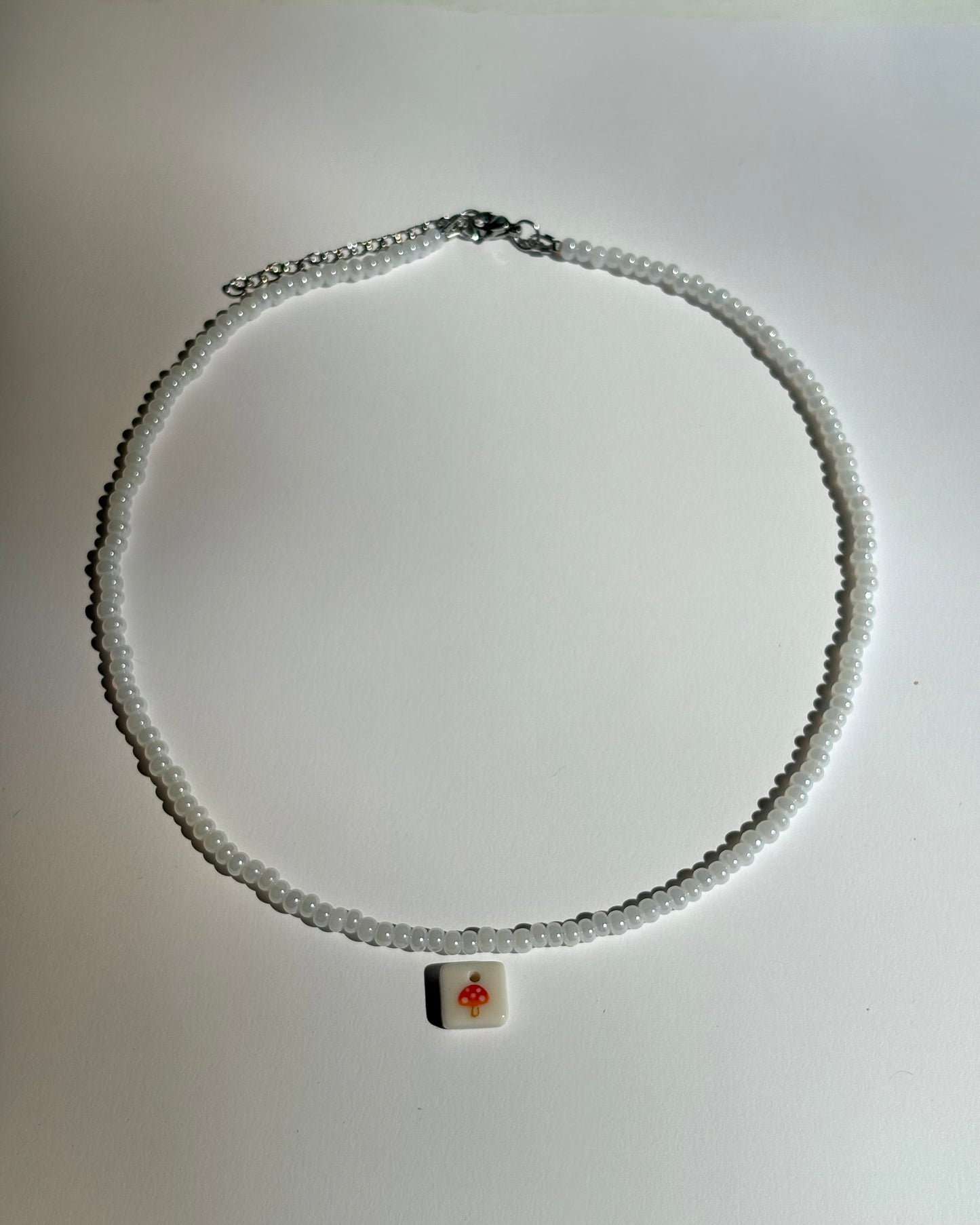 mushroom charm necklace