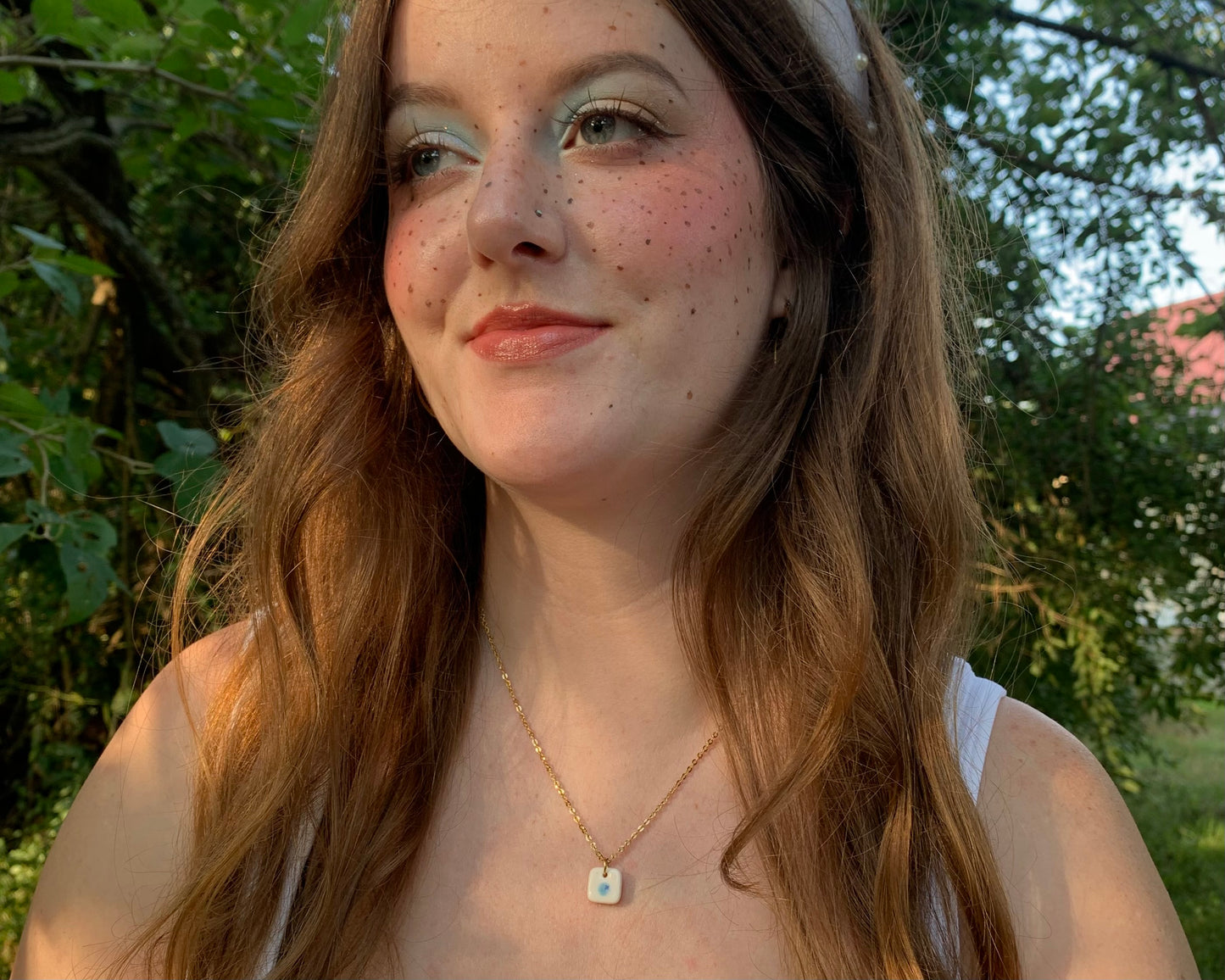 blueberry charm necklace