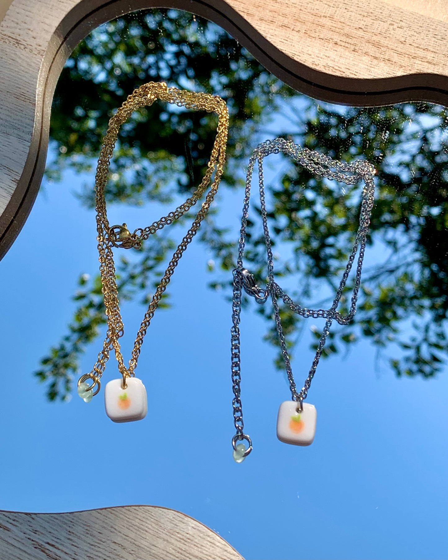 clementine charm necklace