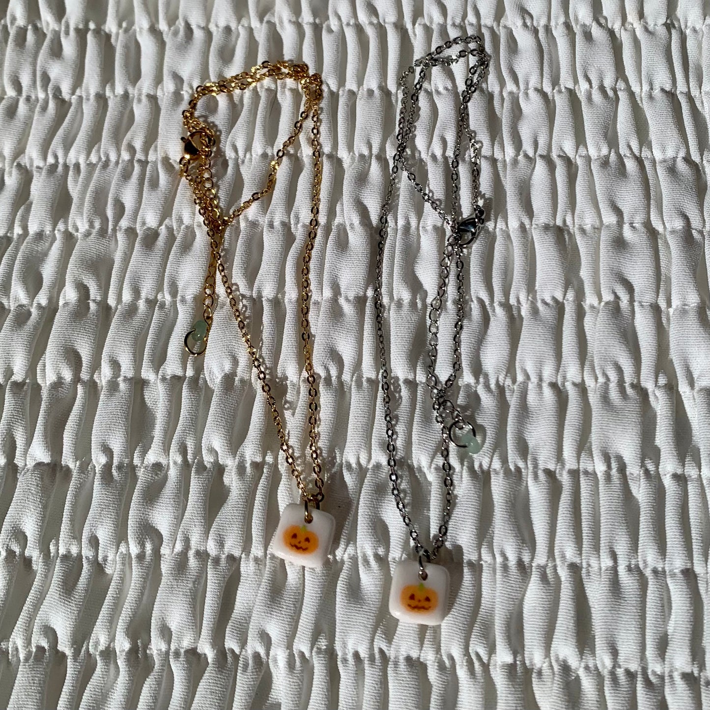 pumpkin charm necklace