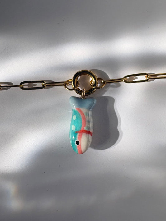 bluefin tuna charm necklace